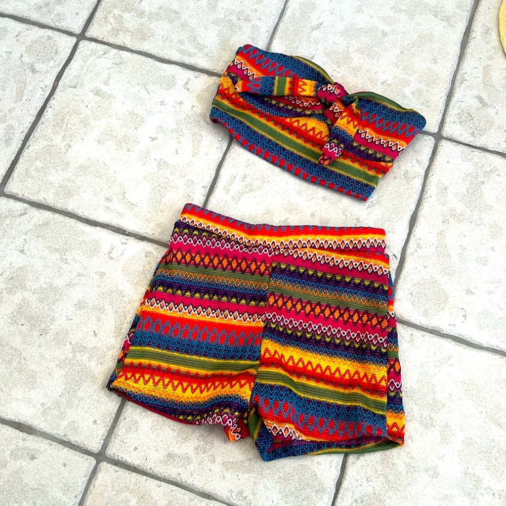 Colorful Patterned Two-Piece Set - Picture 2 of 4